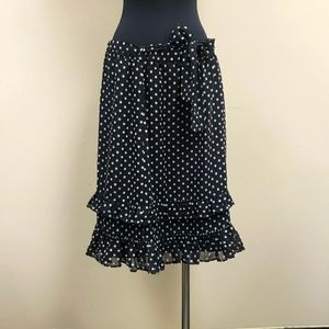 Calvin Klein Polka Dot Ruffled Skirt -  Size Large